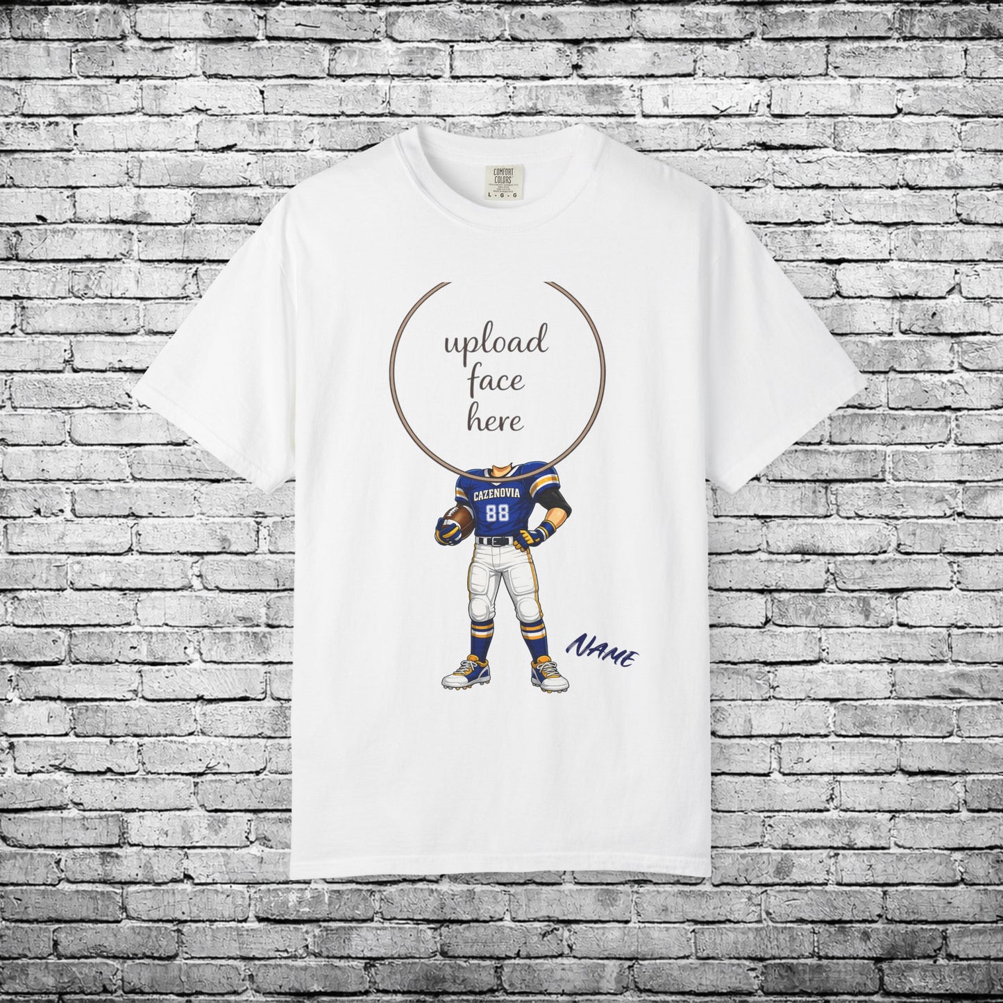 Cazenovia Football Custom Caricature T - Comfort Colors Brand