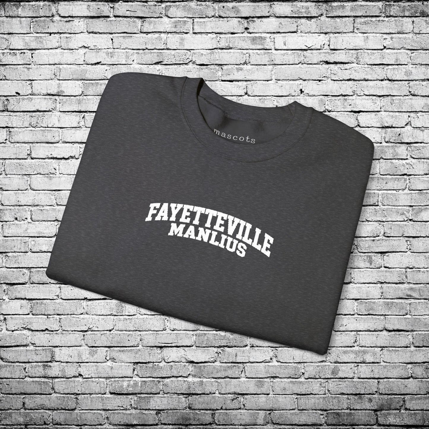 Fayetteville Manlius White Embroidered Sweatshirt
