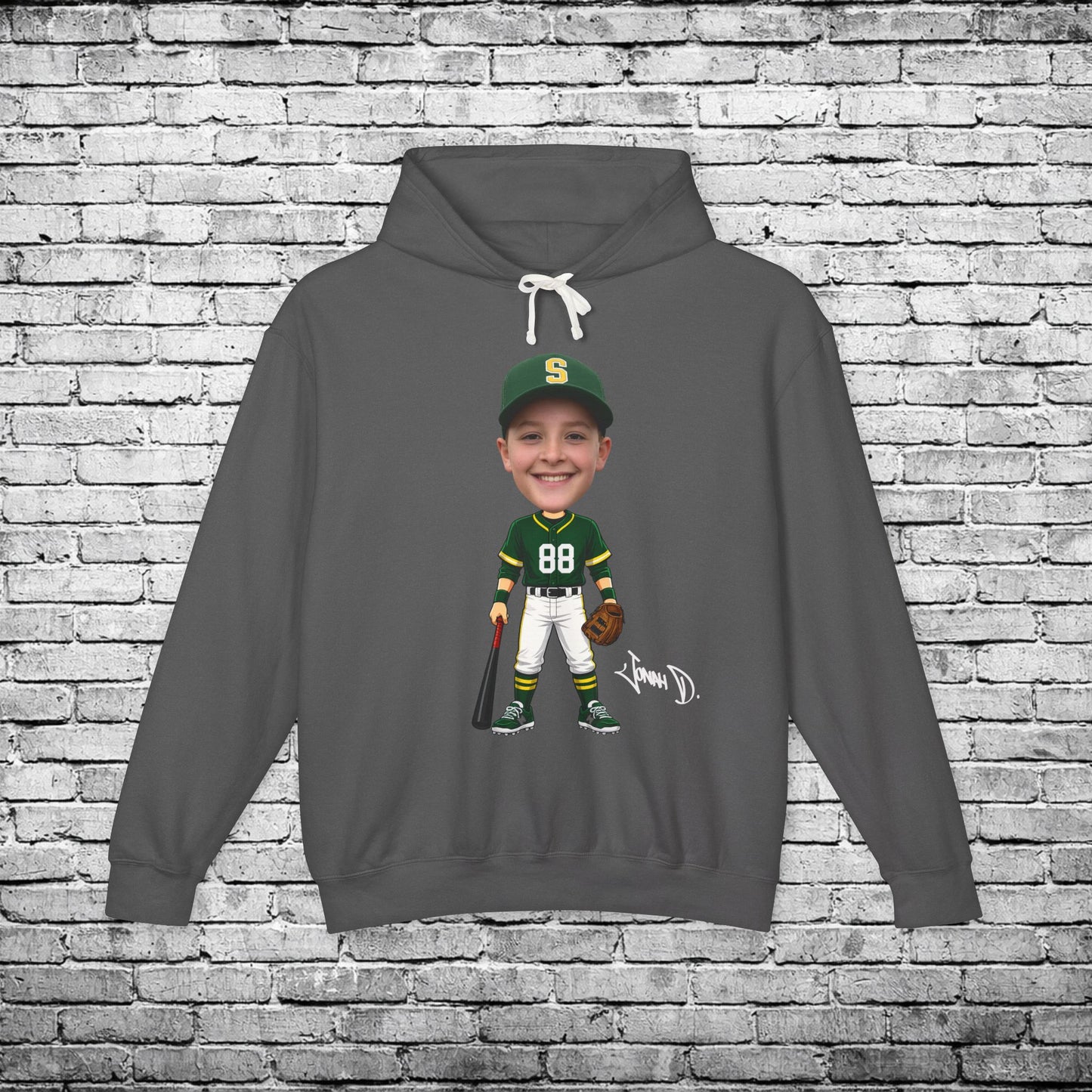 Zone Baseball Jonah Jonah (Light Skin Tone) Custom Caricature Hoodie