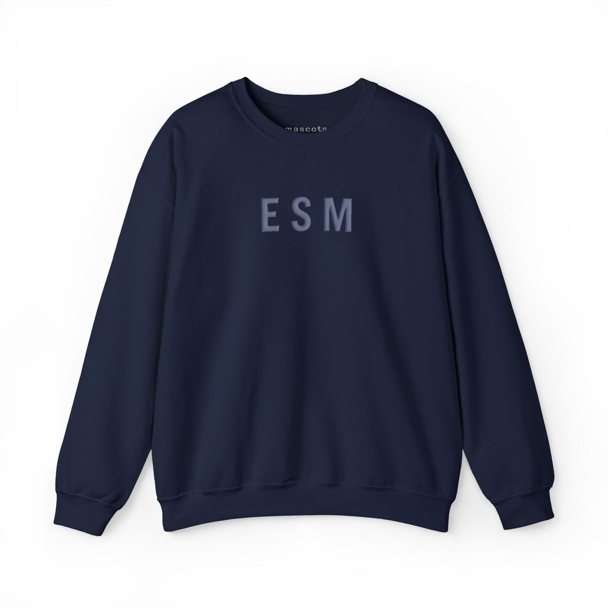 ESM Navy Puff Print Lettering Sweatshirt